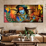 Playing Flute Premium Wall Painting