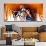 Radha Krishna Beautiful Large Canvas Wall Painting