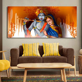Lord Radha Krishna Beautiful Large Canvas Wall Painting