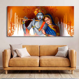 Lord Krishna Beautiful Large Canvas Wall Painting