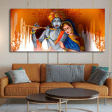 Lord Radha Beautiful Large Canvas Wall Painting