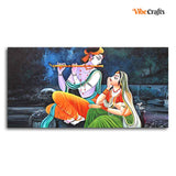 Lord Radha in Dark Forest Canvas Big Wall Painting Wall Art