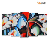 Radha Krishna Wall Painting Set of Five Panels