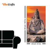 Lord Shiva Sculpture Canvas Wall Painting for Hall