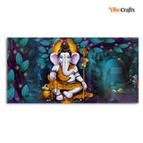 Lord Spiritual Ganesha Canvas Wall Painting