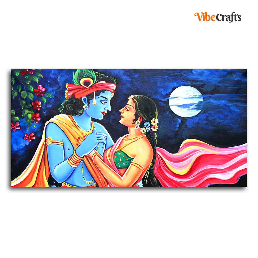 Love of Lord Krishna Canvas Wall Painting