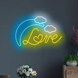 Love with Moon Light Neon Sign LED Light