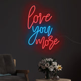 "Love You More" Couple Text Neon Sign LED Light