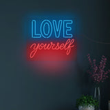 "Love Yourself" Text Neon Sign LED Light
