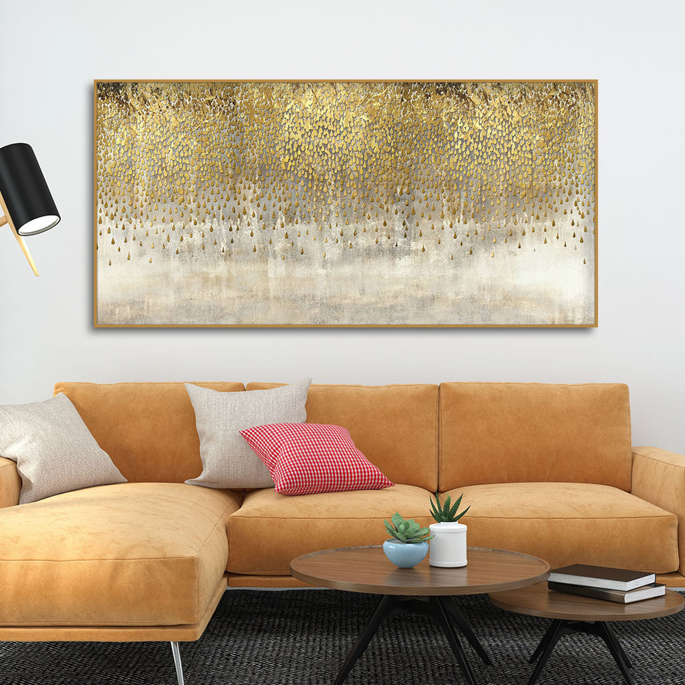 Luxurious Golden Pattern Premium Wall Painting