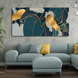 Luxury Golden Art Monstera Leaves Canvas wall Painting