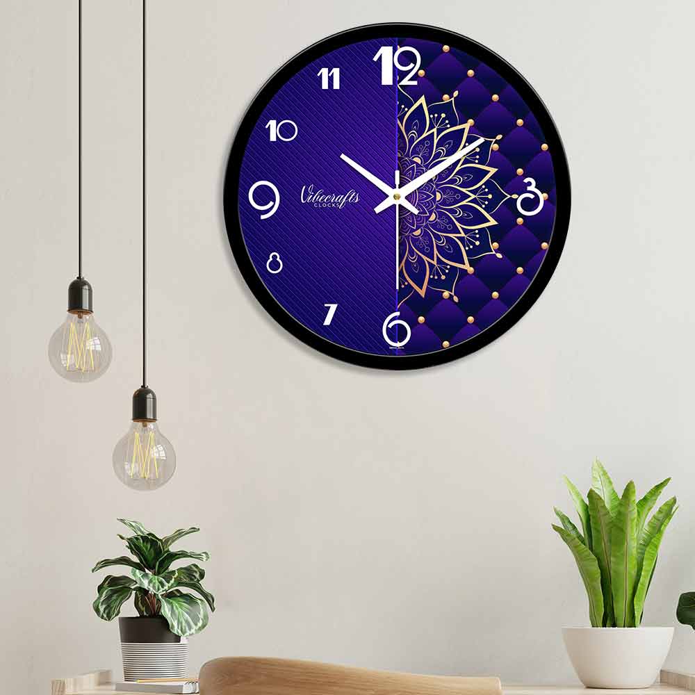 Luxury Golden Pattern Designer Wall Clock
