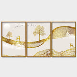 Floating Canvas Wall Painting Set of Three
