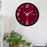 Wooden Texture Printed Designer Wall Clock