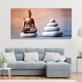  Sitting with Balance Stones Canvas Wall Painting
