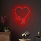 Melting Red Heart Neon Sign LED Light