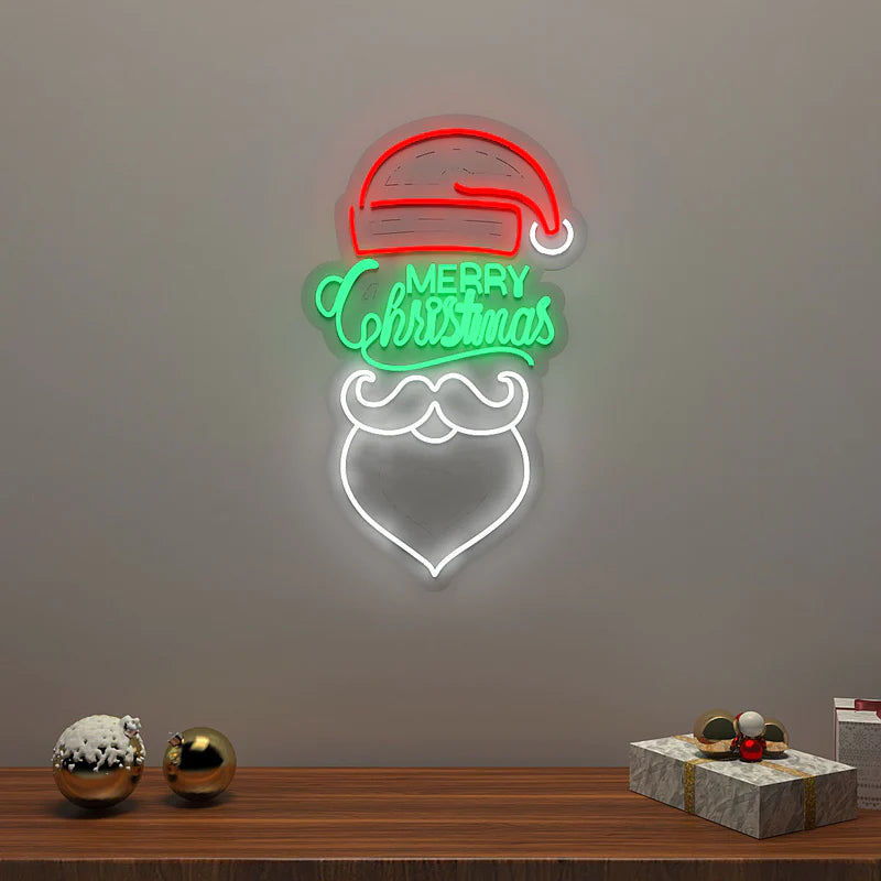 "Merry Christmas" Santa Design Neon LED Light