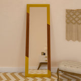 Minimalist Floor Mirror with Golden Edge
