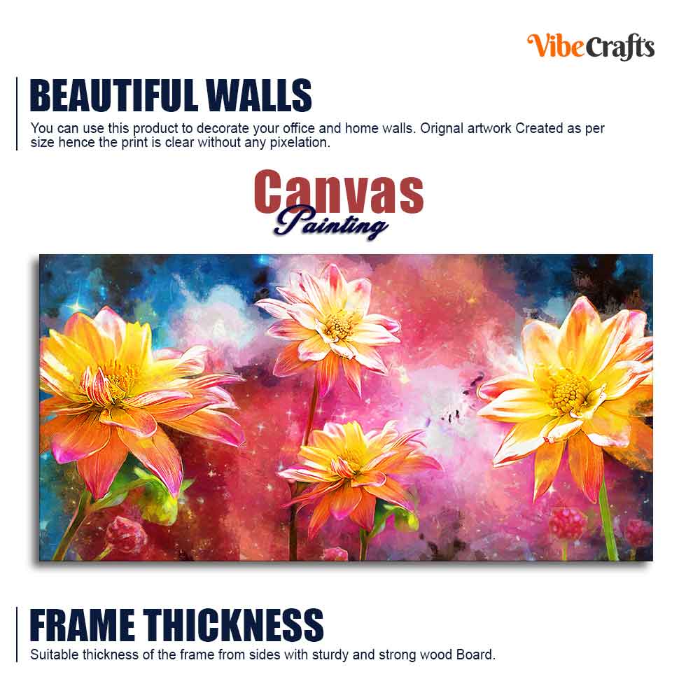 Modern Abstract Art of Flowers Canvas Wall Painting