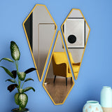  Vanity Mirrors Set of 3 with Golden Finish Frame