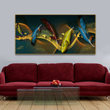 Feathers And Butterflies Premium Canvas Wall Painting