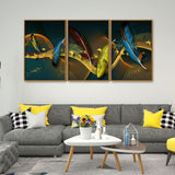  Butterflies Premium Floating Canvas Wall Painting Set of Three
