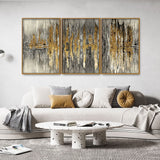 Abstract Design Premium Floating Canvas Wall Painting Set of Three