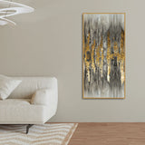 Modern Golden Abstract Pattern Premium Canvas Wall Painting