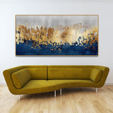 Golden Art Textured Design Premium Canvas Wall Painting