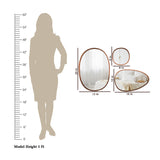 Pebble Shaped Wall Mirrors Set of 3 with Copper Finish