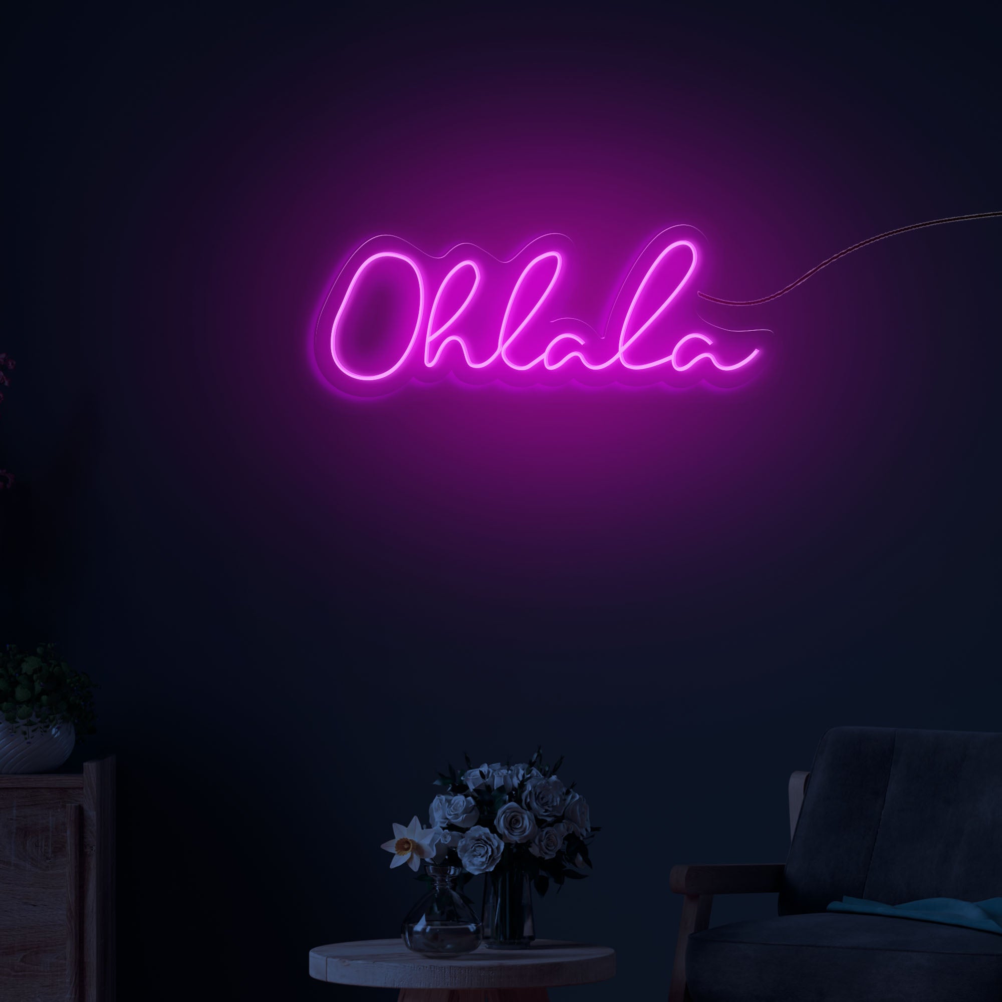 "Oh la la" Text Neon Sign LED Light
