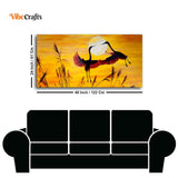 Flying in Sunset Canvas Wall Painting