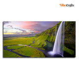  view of Waterfall at Sunset Canvas Wall Painting