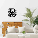 Personalised Alphabet Letter B with Name Wooden Wall Hanging