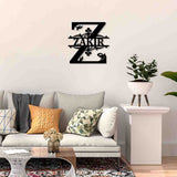 Personalised Alphabet Letter Z with Name Wooden Wall Hanging