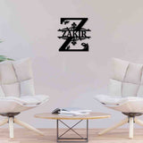 Personalised Alphabet Letter Z with Name Wooden Wall Hanging