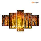 Wall Painting of Sunny Tree Forest