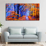 Canvas Abstract Art Wall Painting of Forest in Autumn
