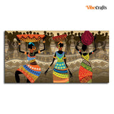 Premium Canvas Wall Painting of African Warli Art
