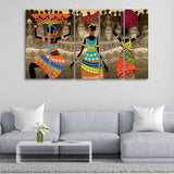Wall Painting of African Warli Art Set of Five