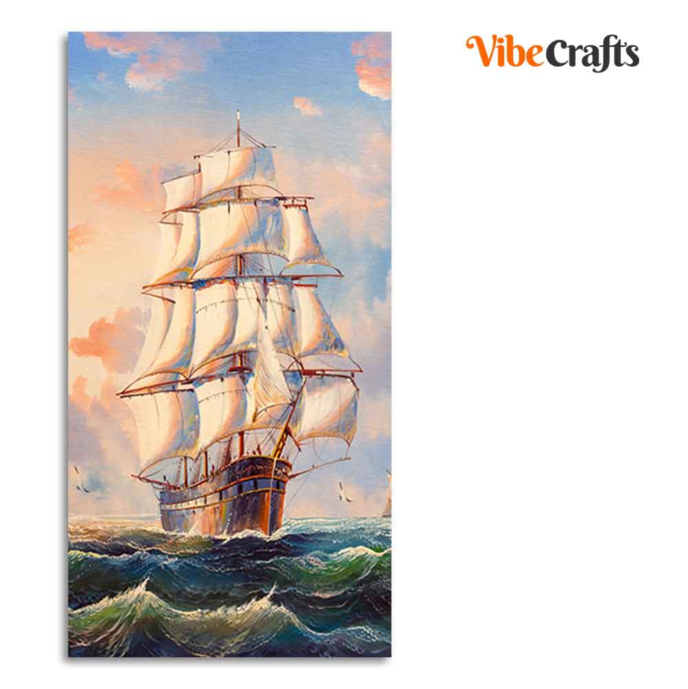 Premium Canvas Wall Painting of Barque The Sailing Ship