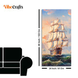 Premium Canvas Wall Painting of Barque The Sailing Ship