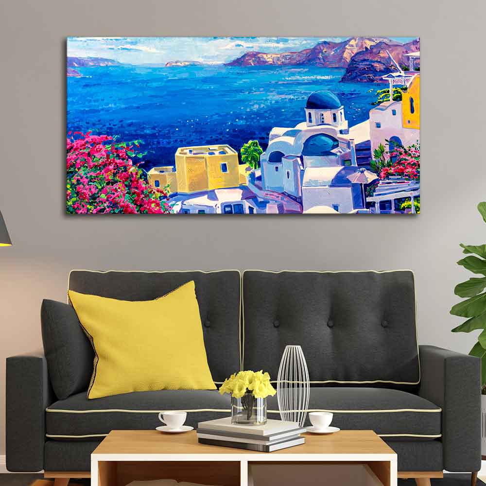 Canvas Wall Painting of Greek Scenery