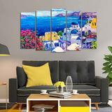 Premium Canvas Wall Painting of Greek Scenery of Five Pieces Set