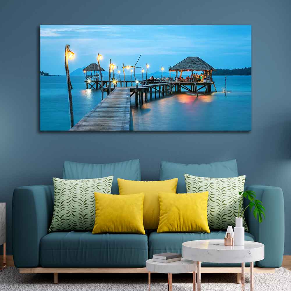 Premium Canvas Wall Painting of Tropical Resort in Thailand