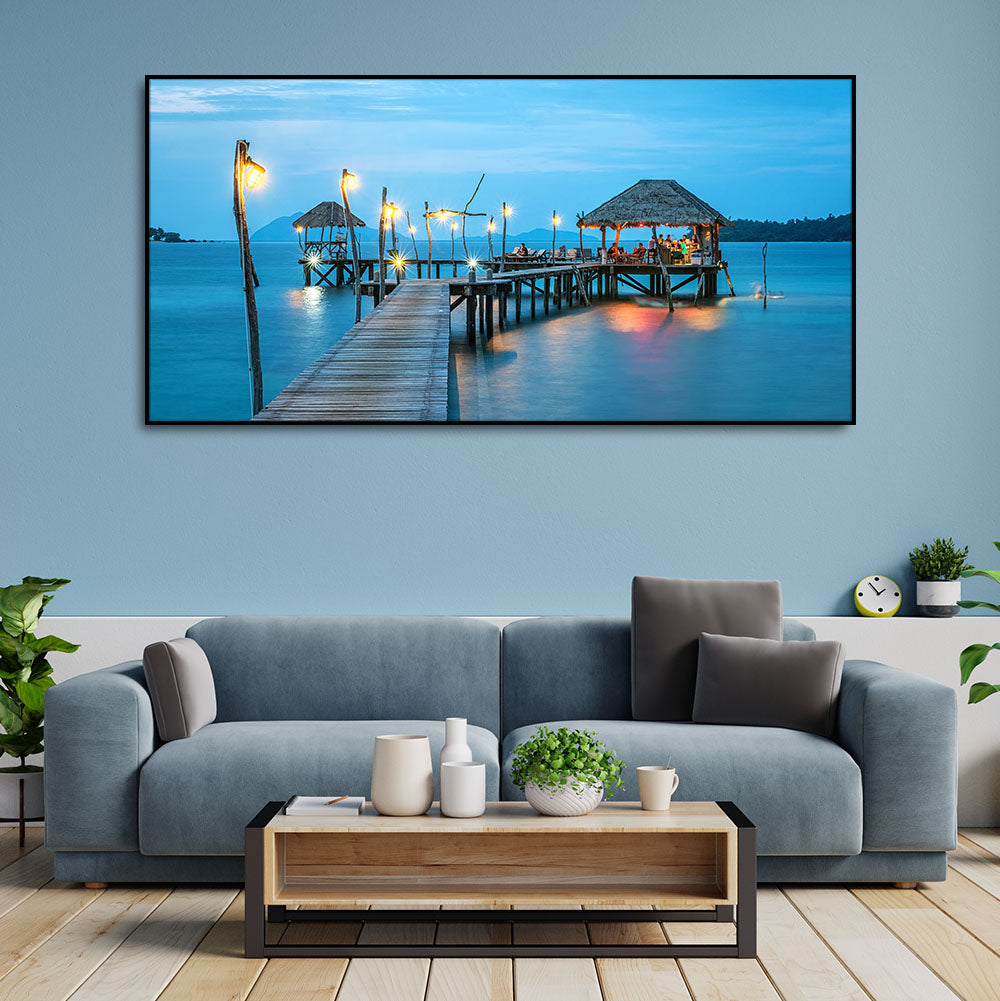 Premium Canvas Wall Painting of Tropical Resort in Thailand