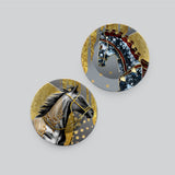 Premium Decorative Horse Art Wall Hanging Plates of Two Pieces