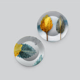 Premium Wall Hanging Plates of Beautiful leaves Set of Two