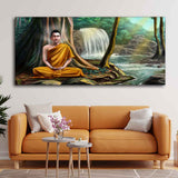 Premium Wall Painting of Lord Buddha with Nature Background
