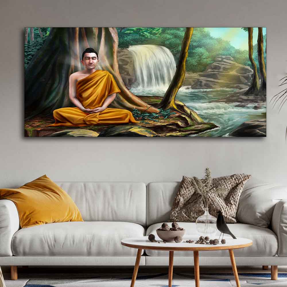 Lord Buddha with Nature Background